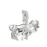 Tierkreiszeichen Silber 925 Stier rhodiniert