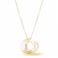 Beka&Bell Family Kette 4 Ringe vergoldet 42-45 cm mit Gravur