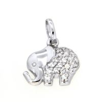 Anhänger Silber 925 rhodiniert Elefant 