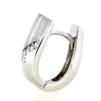 Scharniercreolen Silber 925 rhodiniert Zirkonia