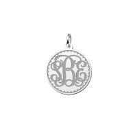 Names4ever Anhänger Silber 925 rund Monogramm 20 mm
