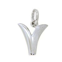 Buchstaben-Anhänger V Silber 925 rhodiniert