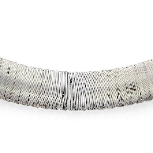 Reif-Collier Silber 925 rhodiniert 45 cm