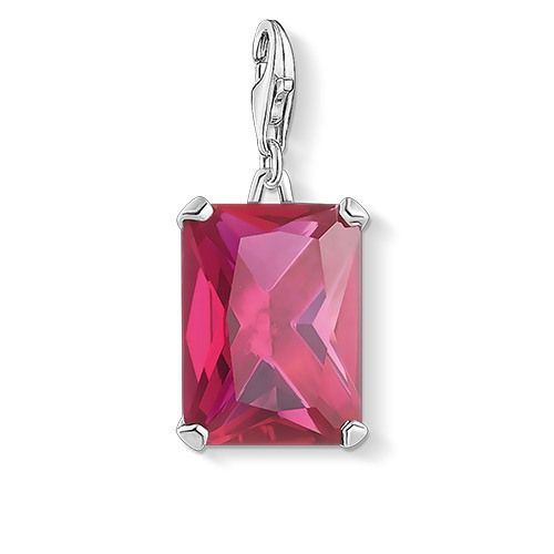 Thomas Sabo Charm-Anhänger großer Stein pink 1834-011-10