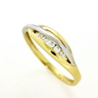 Ring Gold 333 bicolor Zirkonia Weite 52