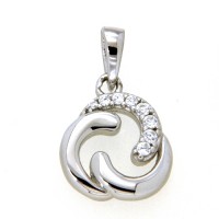 Anhänger Silber 925 rhodiniert Zirkonia