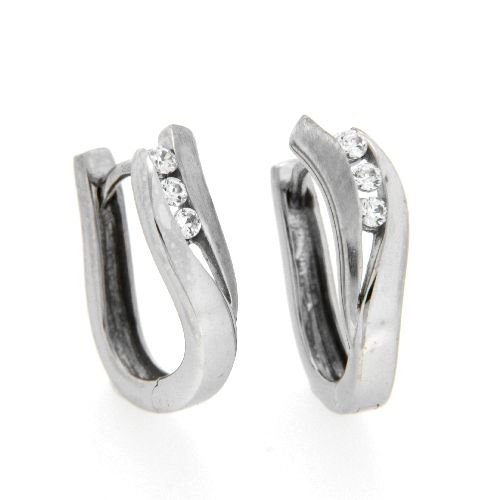 Scharniercreolen Gold 333 Weißgold