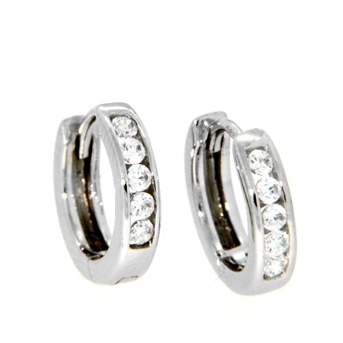 Scharniercreolen Gold 375 Weißgold