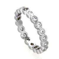 Ring Silber 925 rhodiniert Memoire Weite 56