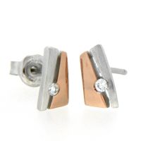 Ohrstecker Silber 925 rhodiniert & rosé vergoldet