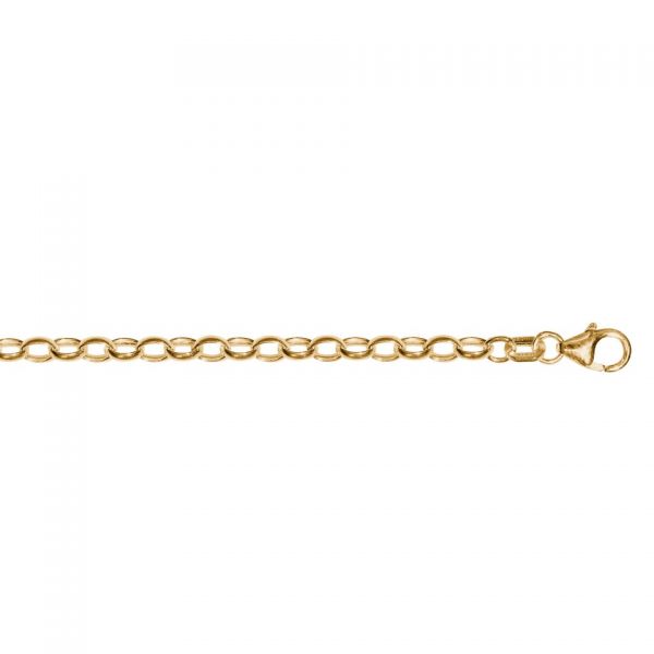 Erbs oval 3,1 mm 925 Silber gelb vergoldet