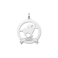 Names4ever Anhänger Silber 925 Jockey Pferde Schmuck mit Gravur