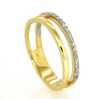 Ring Gold 333 Weite 56 Zirkonia bicolor