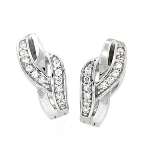 Scharniercreolen Silber 925 rhodiniert