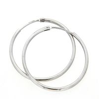 Drahtcreolen Silber 925 rhodiniert 32mm x 1,5mm