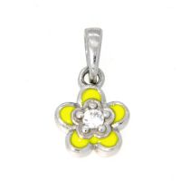 Anhänger Silber 925 rhodiniert Blume 