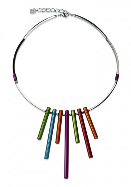 COEUR DE LION Collier groß diamantgeschliffenes Aluminium &amp; Edelstahl 4620/10/1500