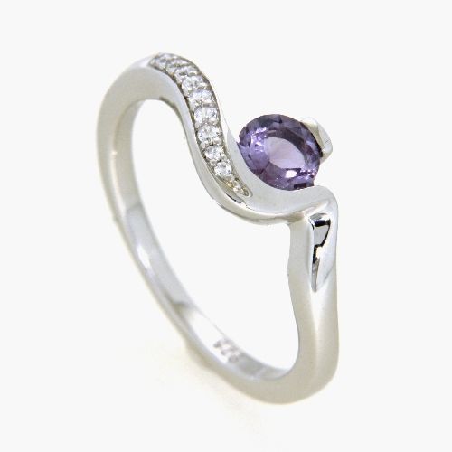 Ring Silber 925 rhodiniert Weite 54