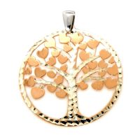 Anhänger Silber 925 bicolor rosé vergoldet Lebensbaum mit Herzblättern 