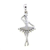 Anhänger Silber 925 rhodiniert Ballerina Zirkonia 