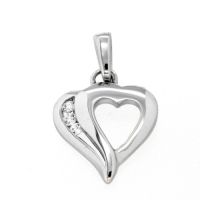 Herzanhänger Silber 925 rhodiniert