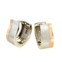 Scharniercreolen Silber 925 rhodiniert & rosé vergoldet