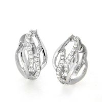 Scharniercreolen Silber 925 rhodiniert