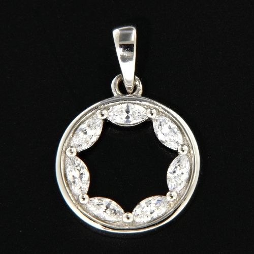 Anhänger Silber 925 rhodiniert Zirkonia