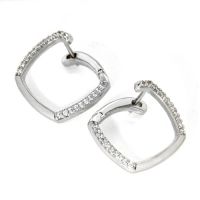 Scharniercreolen Silber 925 rhodiniert