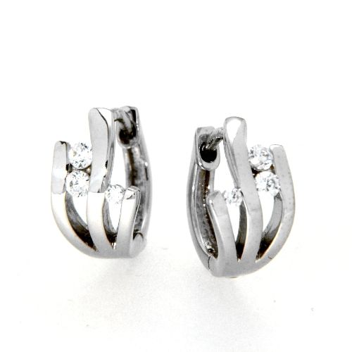 Scharniercreolen Silber 925 rhodiniert