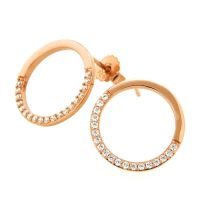 Ohrstecker Silber 925 rosé vergoldet Zirkonia