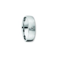 Freundschaftsring Brillant 0,02 ct. 925 Silber rhodiniert Größe 53