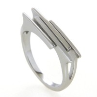 Ring Silber 925 rhodiniert Weite 56