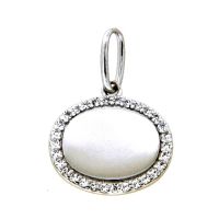 Gravurplatte Silber 925 rhodiniert Zirkonia