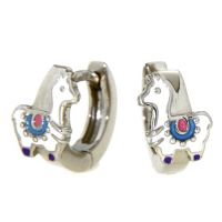 Scharniercreolen Silber 925 rhodiniert Lama 