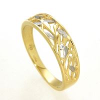 Ring Gold 333 bicolor Zirkonia Weite 54