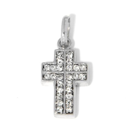Kreuzanhänger Silber 925 rhodiniert