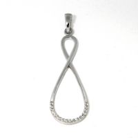 Anhänger Silber 925 rhodiniert unendlich 
